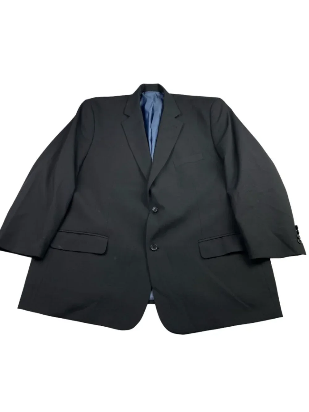 Oak Hill Men's Wool Blend 2-Button Blazer Black • 52L